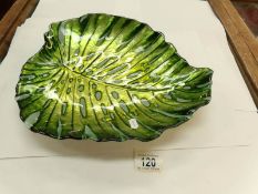 An unusual leaf shaped fruit bowl