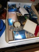 A box of costume jewellery etc