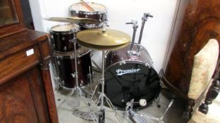 A Premier drum kit complete with cymbals