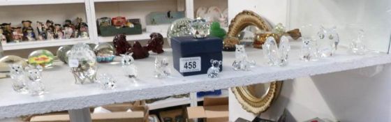 A quantity of Swarovski crystal items