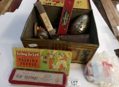 A Blue bird toffee tin and contents