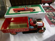 A collector's tin plate Fiat lorry with box (13" long)