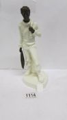 A Minton porcelain and bronze figurine 'The Fisherman'