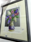 A watercolour entitled 'Silver Spangles' signed June Halford