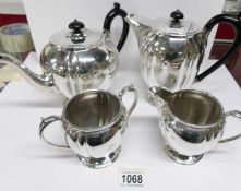 A good quality 4 piece silver plated tea set