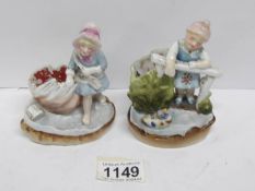 Two 19th century figural match strikers