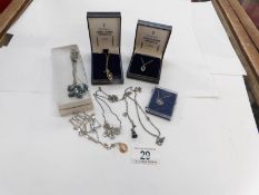 A mixed lot of pendants