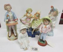 5 19th century porcelain figures