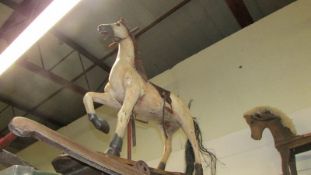 A vintage child's rocking horse