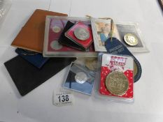 A bag of miscellaneous coins
