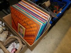 A box of LP records including Jazz,