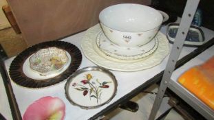 A mixed lot including large bowl,