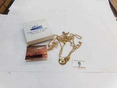 A Titanic artifact collection boxed pendant