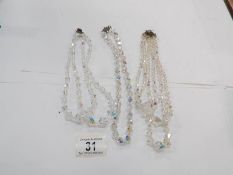 3 crystal necklaces