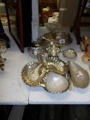 A mixed lot of silver plate including tureen,