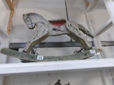 An old wooden rocking horse