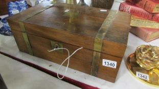 A mahogany writing slope,