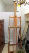 A large artist's easel