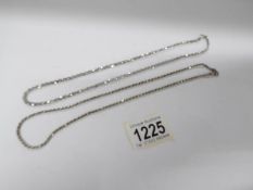 2 silver neck chains