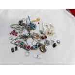 A mixed lot of costume jewellery etc