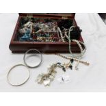 A jewellery box and good costume jewellery