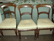 3 Victorian dining chairs