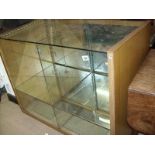 A glass shop cabinet
