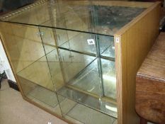 A glass shop cabinet