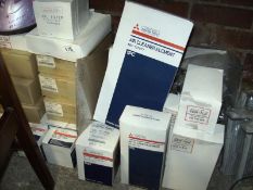 A large quantity of new air filters