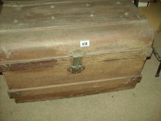 An old tin trunk