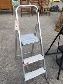 An aluminium step ladder