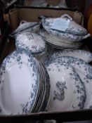 A Victorian dinner set with tureen