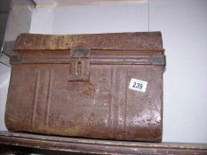 An old tin trunk