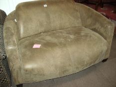A leather 2 seat sofa