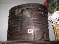 An old tin trunk