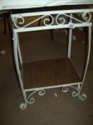 A wrought iron table