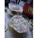 4 glass and china cake stands