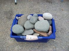 A box of garden stones & pebbles