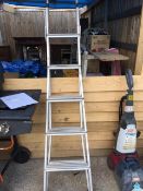 An aluminium step ladder