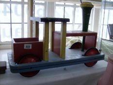 An old wooden train