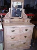 An old pine dressing table