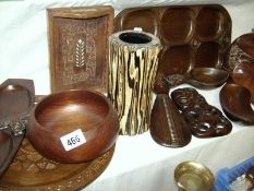 A large selection of wooden items