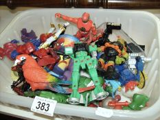 A tray of toys (Transformers)