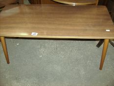 A small 1960's coffee table
