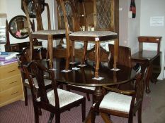 A good clean mahogany table and 6 chairs