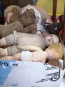A good box of old toys including doll