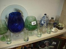 A quantity glass ware