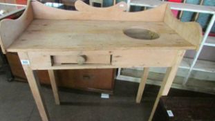 A pine wash stand