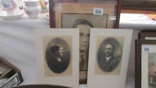 A framed and glazed photograph and 2 others