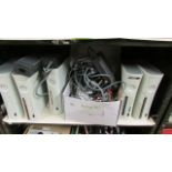 5 XBox 360's with accessories, a/f